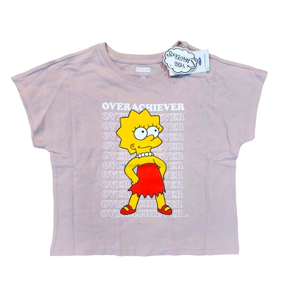 NWT SIMPSONS Popsugar PS X ON Sz. 8 Medium Cropped Girls Tshirt - Picture 2 of 5